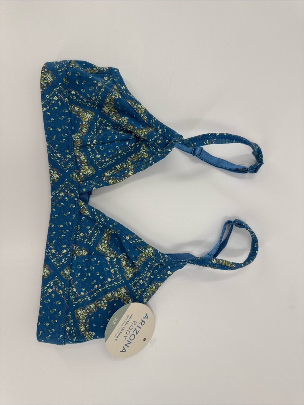 NWT Arizona Body Co. Blue Printed Bra Size XS